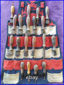 Tablier de cordonnier militaire du 152eme régiment d'infanterie 1914 très rare Tablier de cordonnier militaire du 152eme régiment d'infanterie 1914 très rare