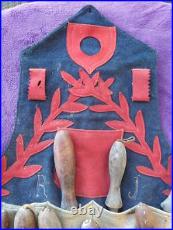 Tablier de cordonnier militaire du 152eme régiment d'infanterie 1914 très rare