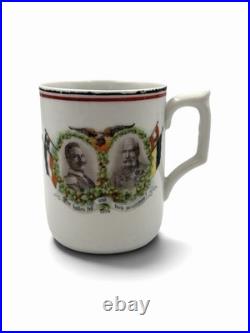 Tasse patriotique allemande WW1 1914 Empereur Guillaume II / François-Joseph 1er