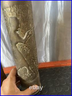 Titre Paire de Vases Obus 75mm Gravés WWI Art des Tranchées 1917