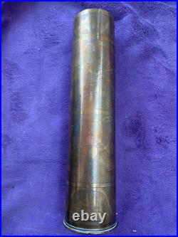 Trench art Douille souvenir du 5eme RIC en Alsace 1ere guerre mondiale