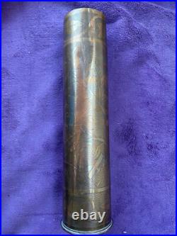 Trench art Douille souvenir du 5eme RIC en Alsace 1ere guerre mondiale