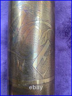 Trench art Douille souvenir du 5eme RIC en Alsace 1ere guerre mondiale