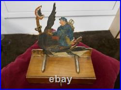 Trench art, soldat francais aigle allemand panneau frontière, 1893 et 1914-19