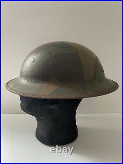 Tres Rare Casque Us Ww1 M 1917/ US17 Camouflage 2 ND Infanterie Helmet14/18