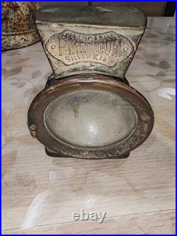 Très Rare Lampe A Pétrole Anglais Ww1 WW2 Marquage Pour Vélo Militaire