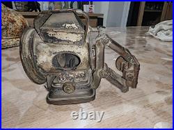 Très Rare Lampe A Pétrole Anglais Ww1 WW2 Marquage Pour Vélo Militaire