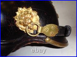 Très rare casque Bavarois d' Infanterie modèle 1868 à chenillle. WW. 1