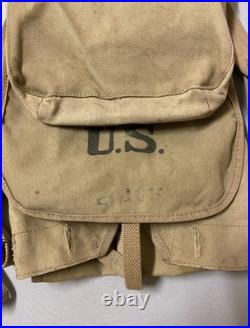 US WW1 M1910 Haversack, LONG 11-17 daté, nommé, 1917, AEF