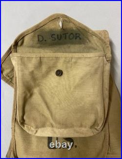 US WW1 M1910 Haversack, LONG 11-17 daté, nommé, 1917, AEF