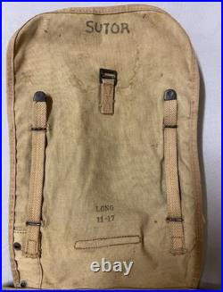 US WW1 M1910 Haversack, LONG 11-17 daté, nommé, 1917, AEF