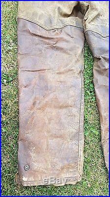 Un pantalon de vol navigant cuir 1914-1918 ww1 militaria