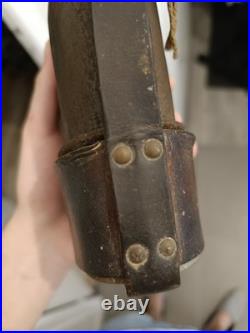 Une gourde avec cuire Cavalerie Français Modèlen1884 14/18 ww1 militaria