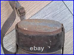 Une gourde avec cuire Cavalerie Français Modèlen1884 14/18 ww1 militaria