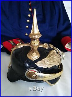 Uniforme, épaulettes, casque à pointe de général 2e Garde-Regiment 1900
