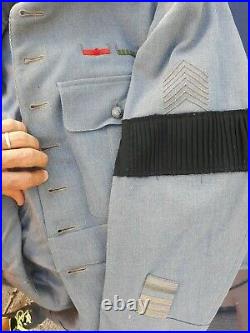 Uniforme veste pantalon service de santé 1914-1918 croix de guerre legion d'honn