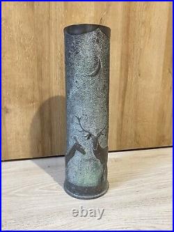 Vase obus en Cuivre 1913, art des tranchées / art déco 1914 / 18 Vase obus en Cuivre 1913, art des tranchées / art déco 1914 / 18