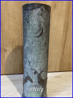 Vase obus en Cuivre 1913, art des tranchées / art déco 1914 / 18 Vase obus en Cuivre 1913, art des tranchées / art déco 1914 / 18