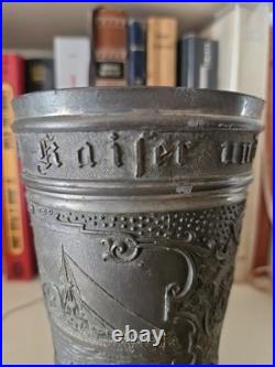 Verre Etain Du Sms Kaiser Wilhelm Croiseur Marine Allemande 1ere Guerre Mondiale