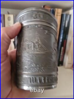 Verre Etain Du Sms Kaiser Wilhelm Croiseur Marine Allemande 1ere Guerre Mondiale