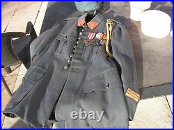 Veste de capitaine 1916 bleu horizon 103 eme artillerie avec attributs (po1)