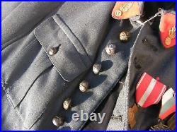 Veste de capitaine 1916 bleu horizon 103 eme artillerie avec attributs (po1)