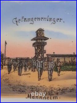 Vide poche WW1 Germany souvenir camp de prisonniers Gefangenenlager Mannheim