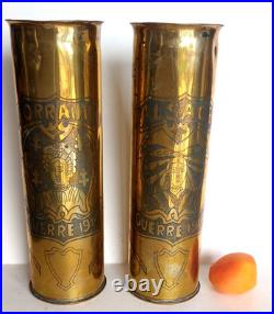 WW1 ARTISANAT DE TRANCHÉE Alsace Et Lorraine Douille Guerre 14-18 Trench Art