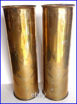 WW1 ARTISANAT DE TRANCHÉE Alsace Et Lorraine Douille Guerre 14-18 Trench Art