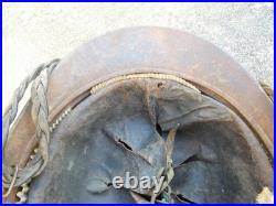 WW1 Casque Adrian d Officier Mod. 15 Artillerie Moutarde Jugulaire Tréssée