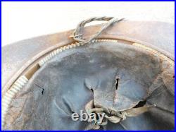 WW1 Casque Adrian d Officier Mod. 15 Artillerie Moutarde Jugulaire Tréssée