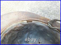 WW1 Casque Adrian d Officier Mod. 15 Artillerie Moutarde Jugulaire Tréssée