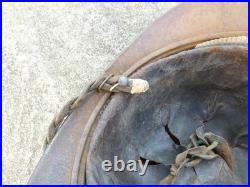 WW1 Casque Adrian d Officier Mod. 15 Artillerie Moutarde Jugulaire Tréssée