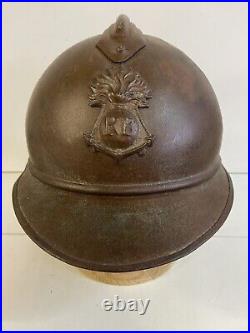 WW1 Français Rare Casque Adrian M15 Troupe Coloniale Zouave Helmet Casco M15