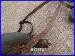 WW1 Gourde 1 Litre Bleu Horizon avec Housse Jus de Terrain Vendu en l'état