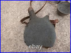 WW1 Gourde 1 Litre Bleu Horizon avec Housse Jus de Terrain Vendu en l'état