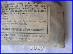WW1/PREWAR FRANCE PANSEMENT INDIVIDUEL FRANCAIS 1894 DANS SON ÉTUI TOILE rare