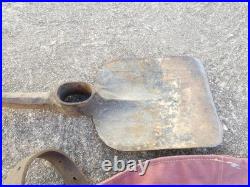 WW1 Pelle Pioche Seurre Francaise dans son etui en Toile de Fortune Ersatz