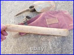 WW1 Pelle Pioche Seurre Francaise dans son etui en Toile de Fortune Ersatz