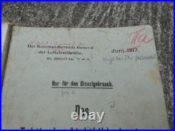 WW1 Rare Document Allemand Trouvé Fere en Tardenois Photographies Aeriennes
