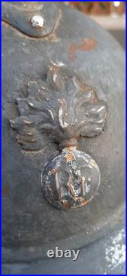 WW1 Relique Casque Adrian Mle 1915 Infanterie Verdun 1916 1° Guerre ORIGINAL