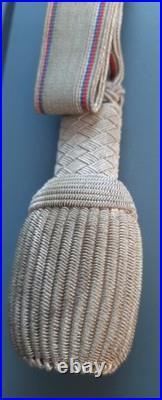 WW1 Serbie circa 1900 Dragonne de Sabre fil d'argent ORIGINAL Serbia Portepee