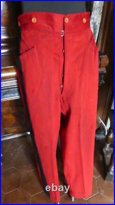 WW1 UNIFORME PANTALON ROUGE GARANCE D'OFFICIER de 14-18 A BANDE NOIRE