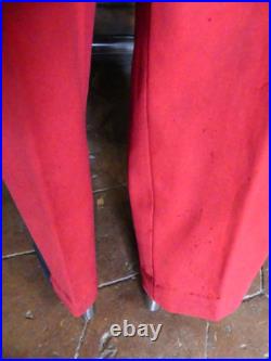 WW1 UNIFORME PANTALON ROUGE GARANCE D'OFFICIER de 14-18 A BANDE NOIRE