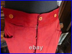 WW1 UNIFORME PANTALON ROUGE GARANCE D'OFFICIER de 14-18 A BANDE NOIRE