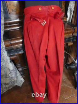 WW1 UNIFORME PANTALON ROUGE GARANCE D'OFFICIER de 14-18 A BANDE NOIRE