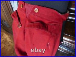 WW1 UNIFORME PANTALON ROUGE GARANCE D'OFFICIER de 14-18 A BANDE NOIRE