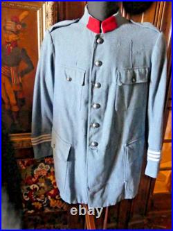 WW1 UNIFORME VAREUSE BLEU HORIZON DE CAPITAINE DU GENIE en BON ETAT