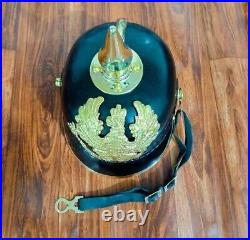 WW1 WW2 Allemand Cuir Pickelhaube Prussien Casque, Pointu Officer Casque