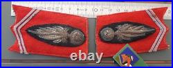 WW1 mle 1893 Pattes de col Artillerie brodées or pour vareuse 1914-1918 ORIGINAL